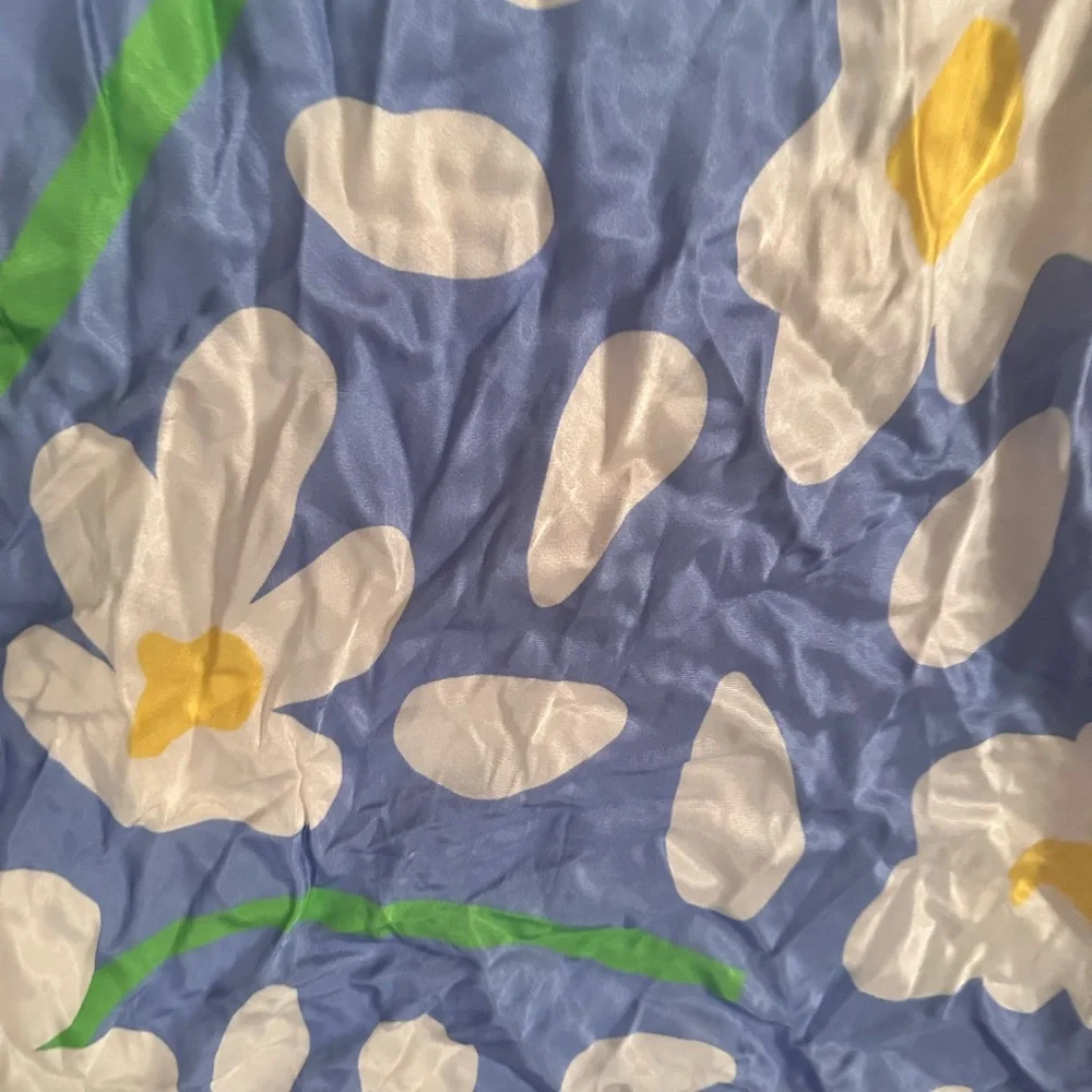 Gorman Skirt size 10 blue sunflower print satin midi luke John Matthew Arnold - Picture 5 of 6